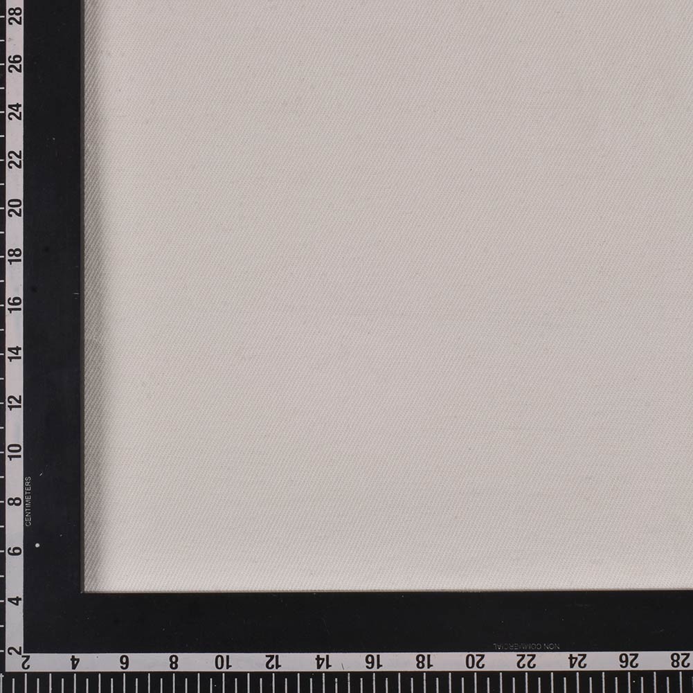 SOLID TWILL CALICO OFF WHITE KHADI COTTON 284 GSM HANDWOVEN FABRIC