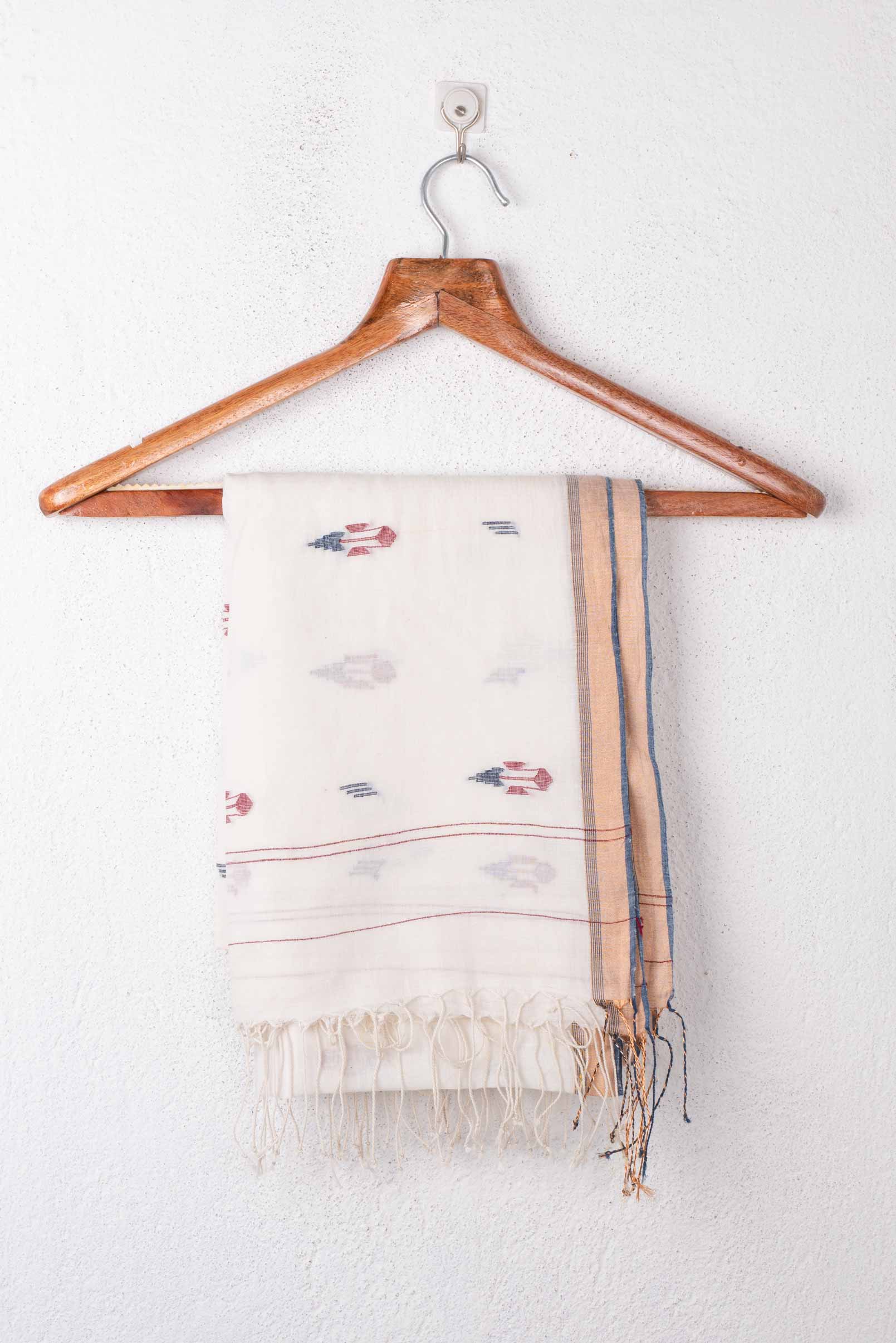 Handwoven White Scarf 99