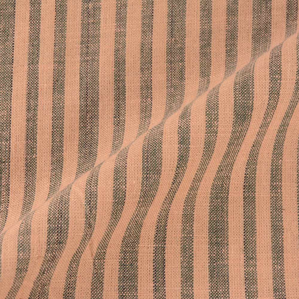 STRIPE BROWN PURE COTTON 105 GSM HANDWOVEN FABRIC