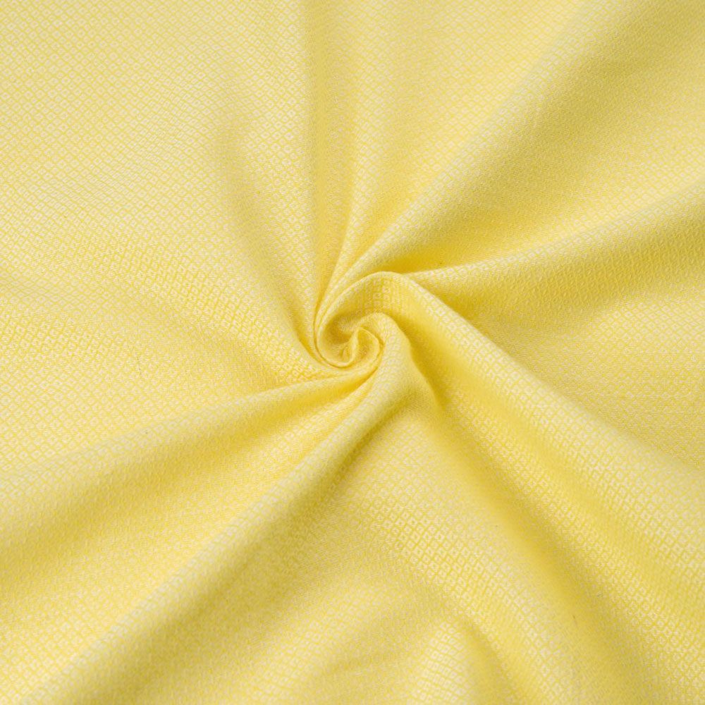 Yellow Jacquard Mercerised Cotton 116 GSM Fabric