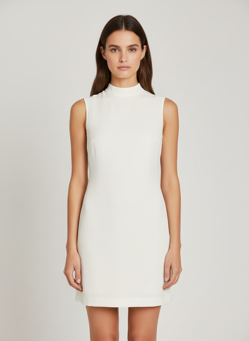 Back Heart Cutout Buttoned Dress