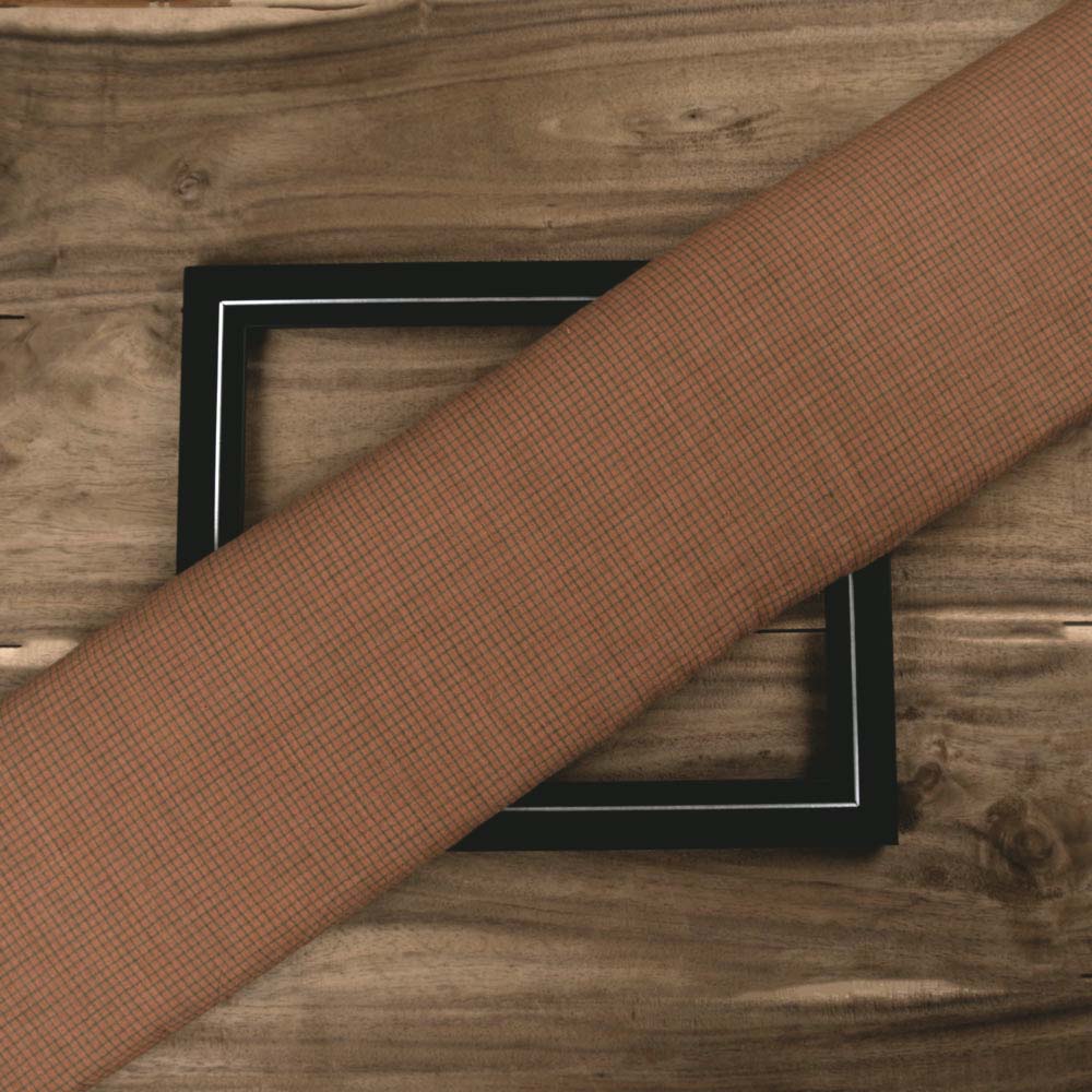 Check Brown Pure Cotton 100 GSM Handwoven Fabric 322