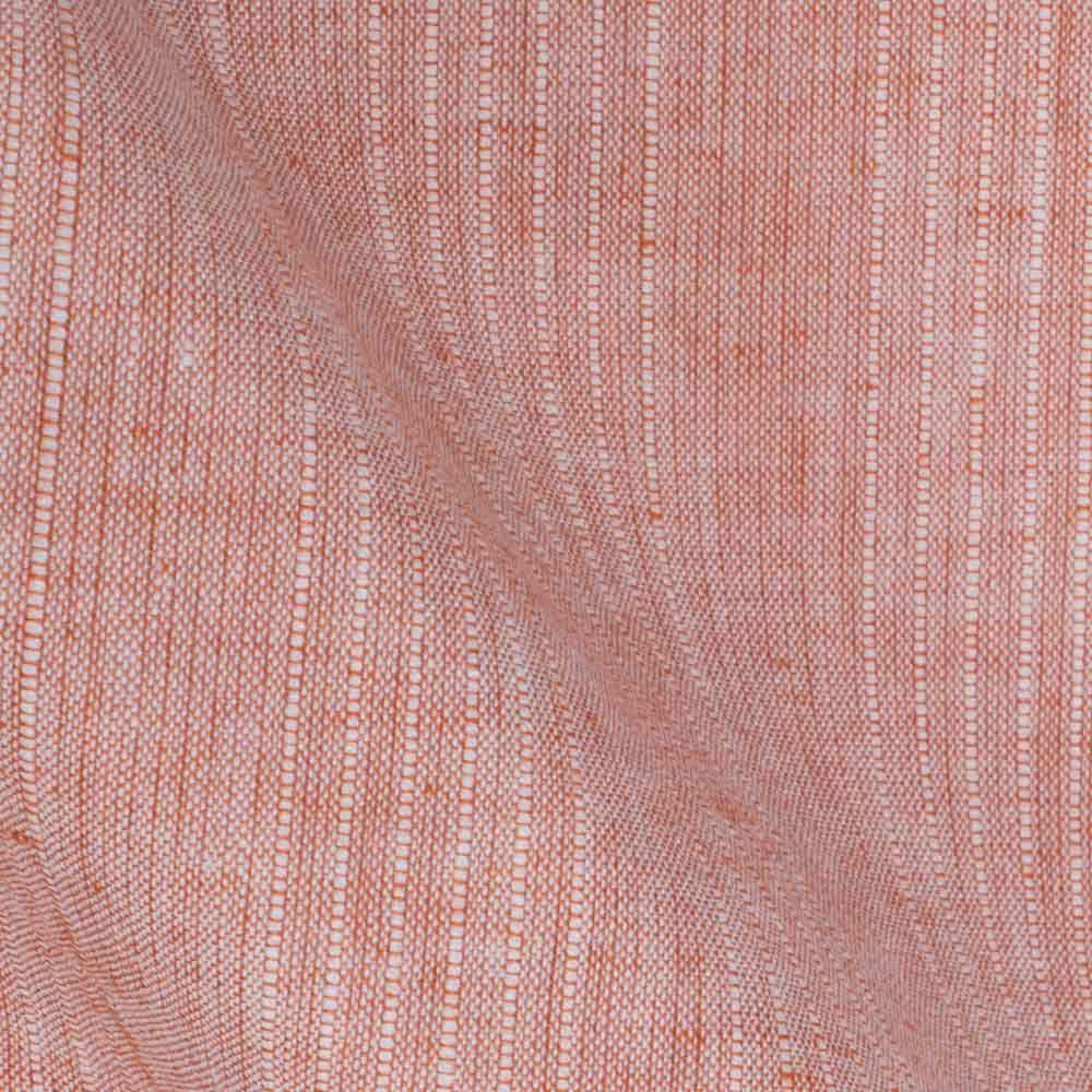 STRIPE LIGHT ORANGE PURE COTTON 80 GSM HANDWOVEN FABRIC