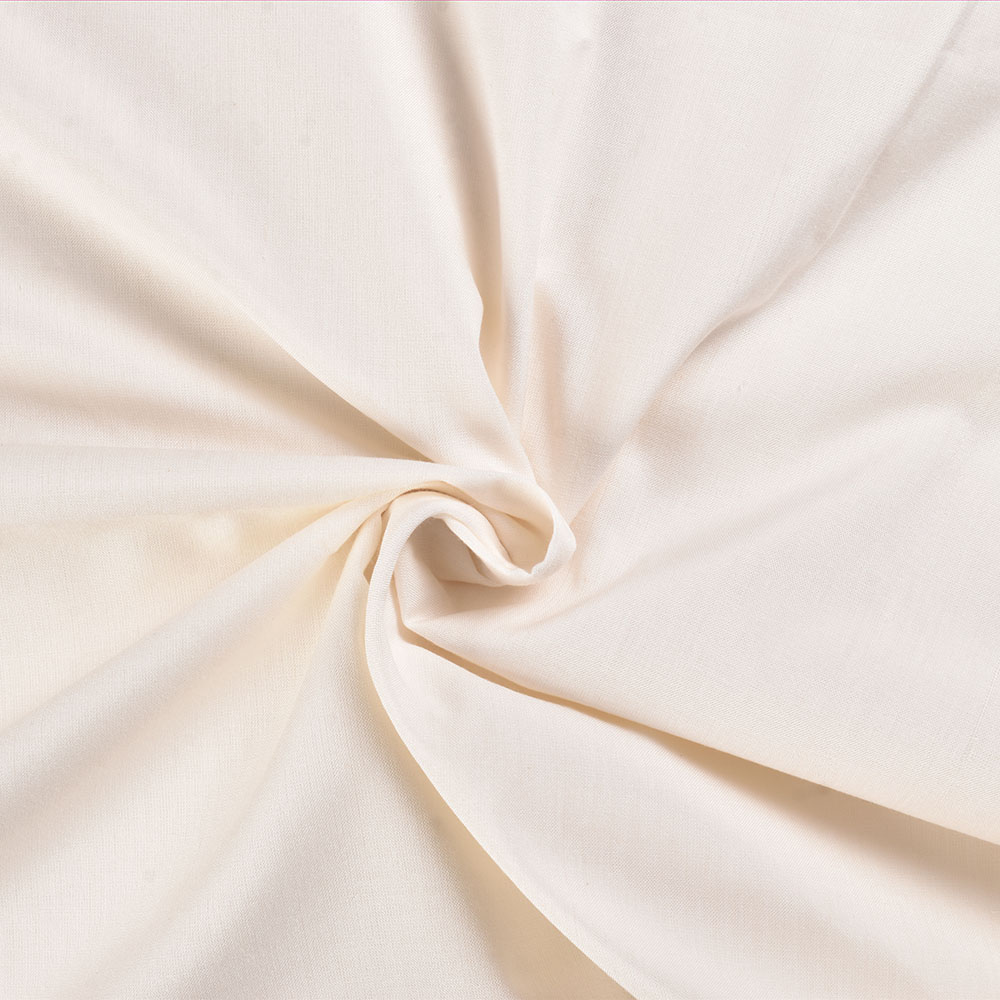 Plain Off-White Corn & Cotton 98 GSM Handwoven Fabric