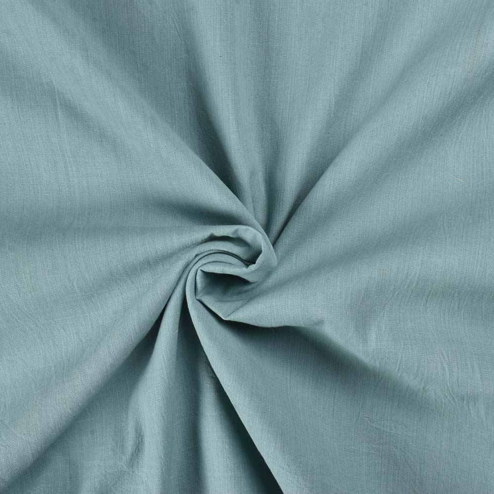 Plain Teal Pure Cotton 70 GSM Handwoven Fabric