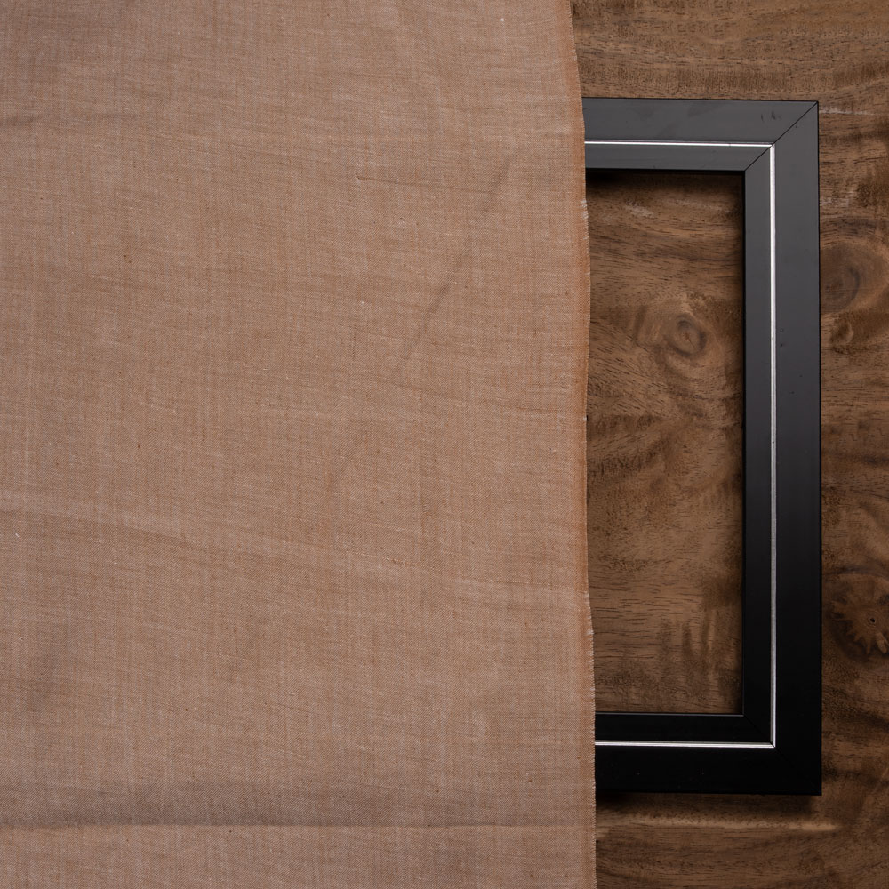 PLAIN BROWN PURE COTTON 92 GSM HANDWOVEN FABRIC