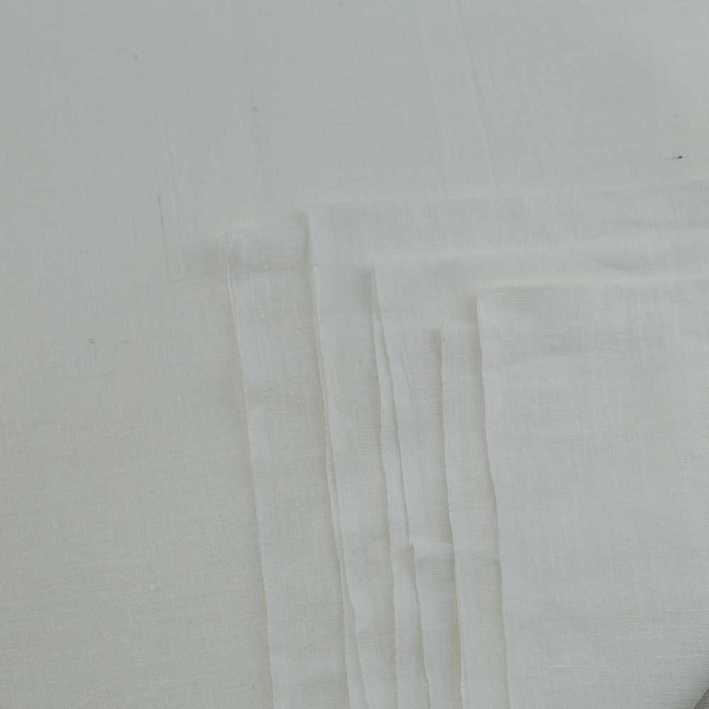 White Khadi 130 GSM Handspun & Handwoven Fabric - Bleached, Dyeable
