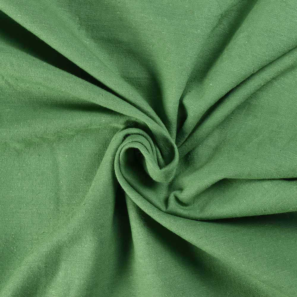 Plain Green Khadi Cotton 115 GSM Handwoven Fabric