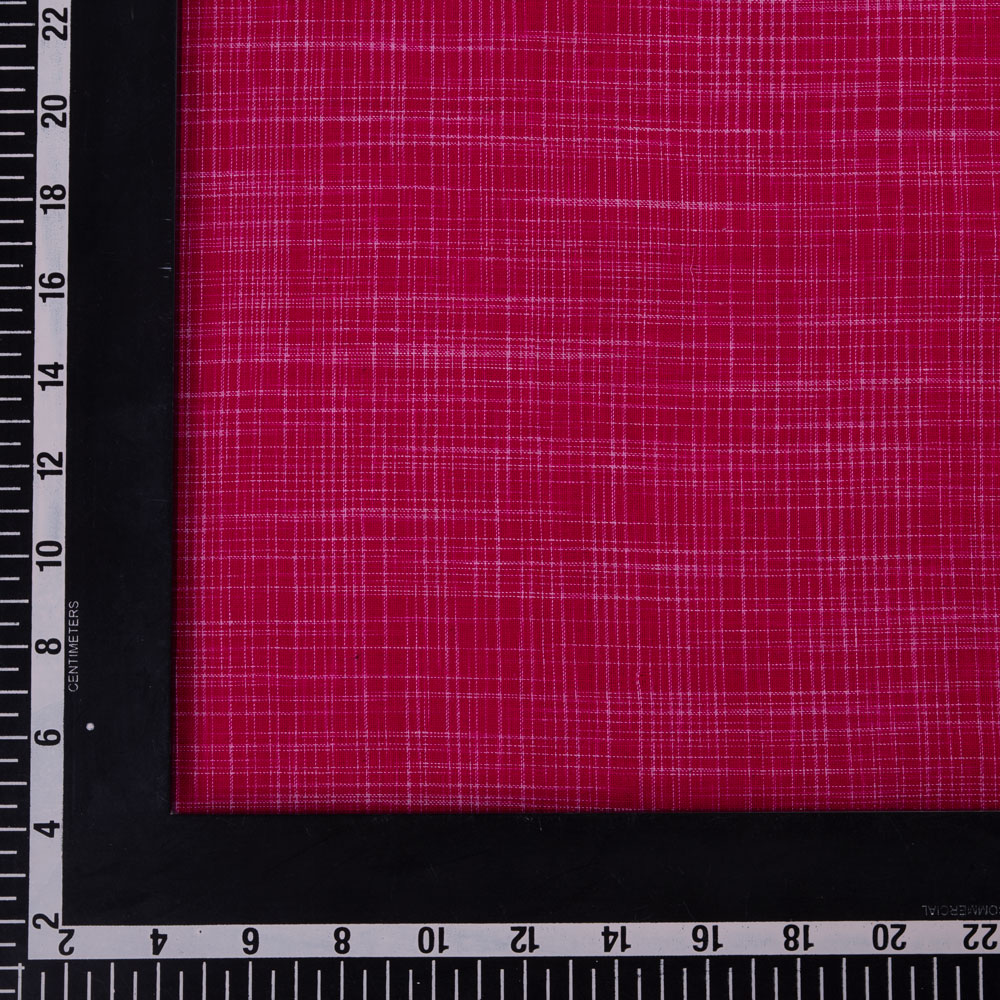 DARK PINK YARN TIE-DYE 90 GSM PURE COTTON FABRIC