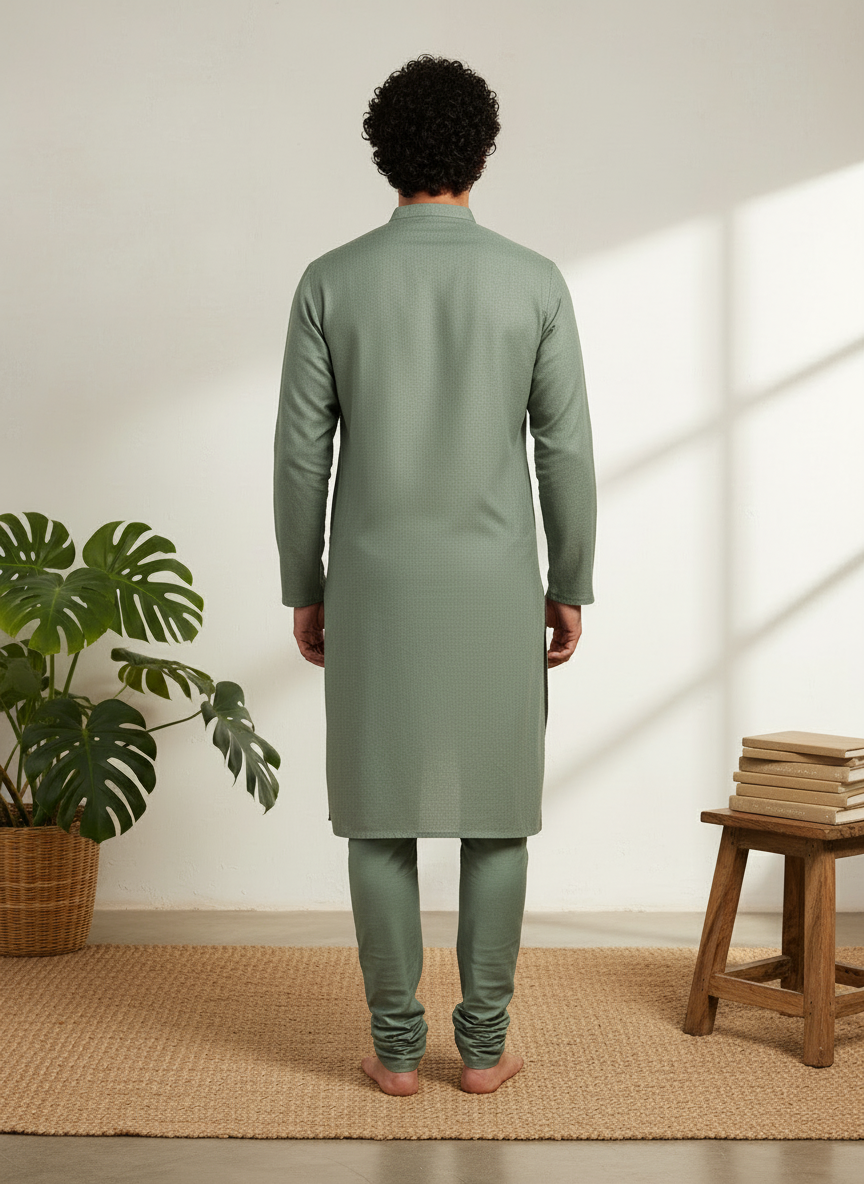 Pure Khadi Cotton Metallic Kurta