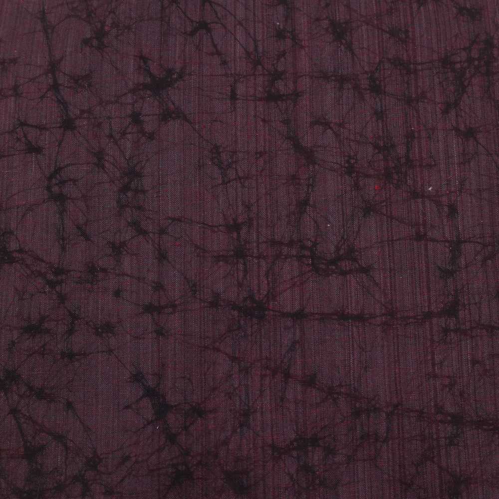ABSTRACT DEEP PLUM BATIK COTTON 95 GSM FABRIC - HAND PRINTED