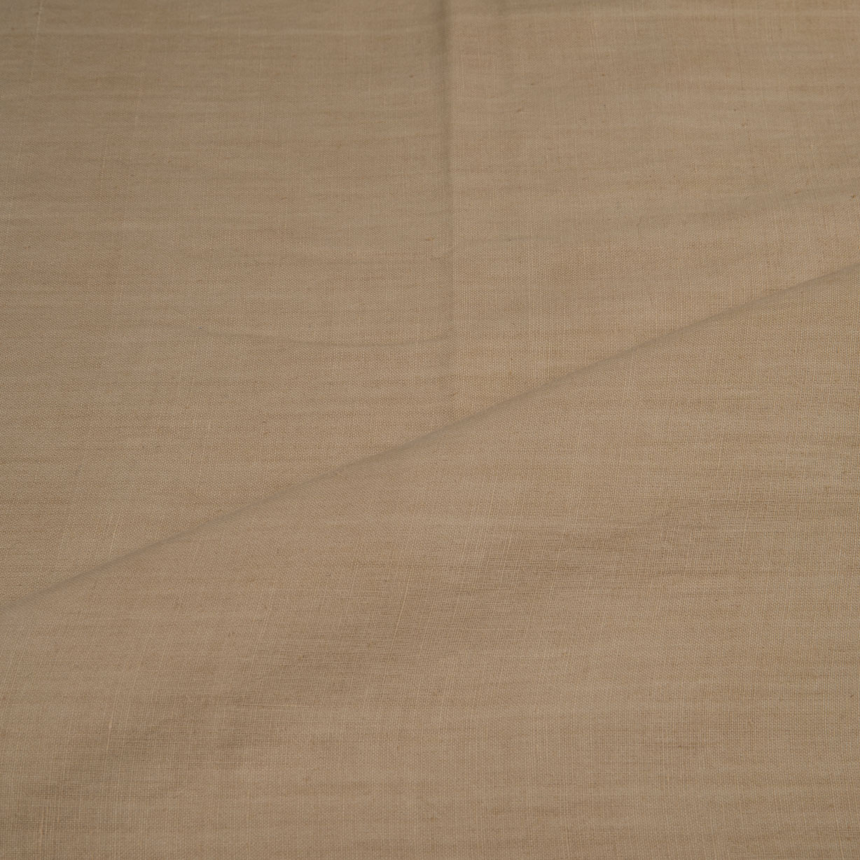 Plain Dark Khaki Natural Gallnut Dyed 115 GSM Handwoven Cotton Fabric