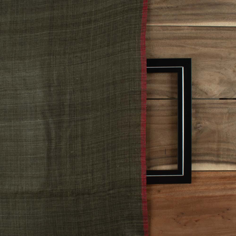 PLAIN GREEN PURE MATKA 110 GSM HANDWOVEN FABRIC 23