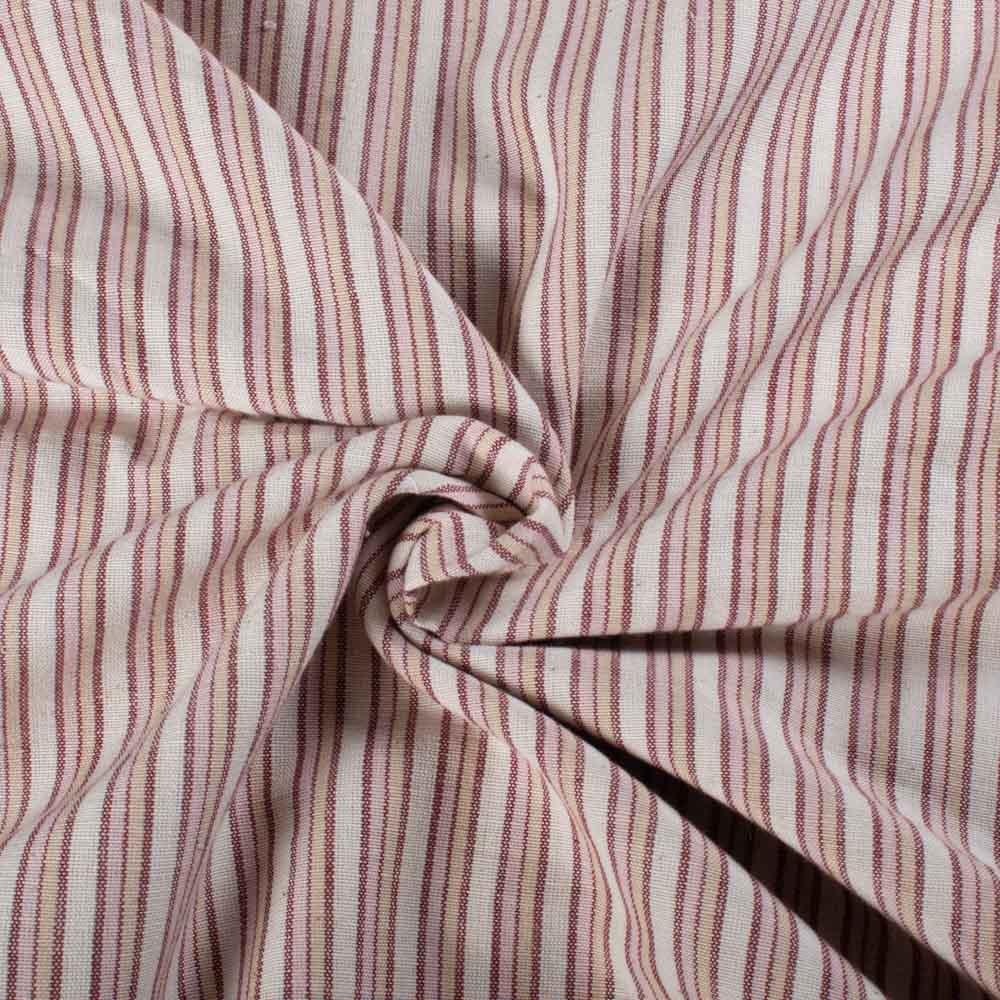 Multicolor Stripe Pure Cotton 150 GSM Handwoven Fabric 443