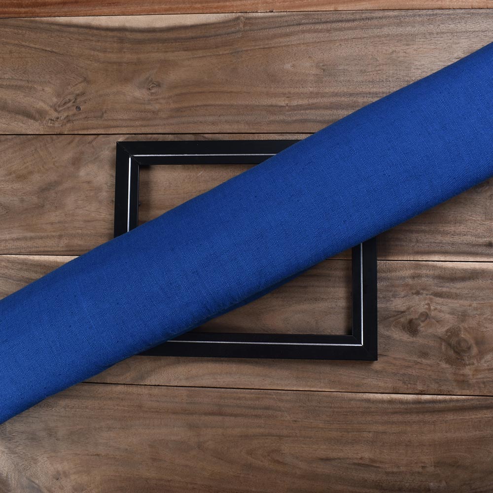 Blue Diamond Twill Khadi Cotton 130 GSM Fabric