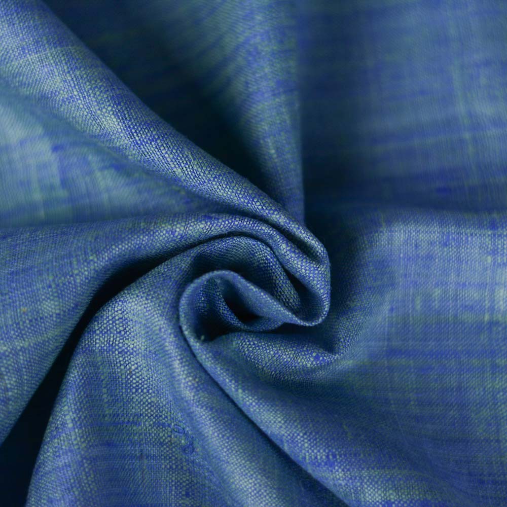 Plain Light Blue Pure Matka 110 GSM Handwoven Fabric