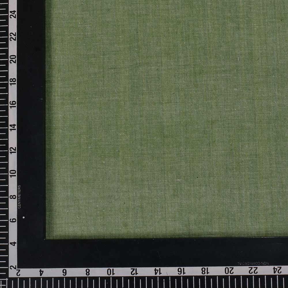 CHAMBRAY LIGHT GREEN KHADI COTTON 105 GSM HANDWOVEN FABRIC