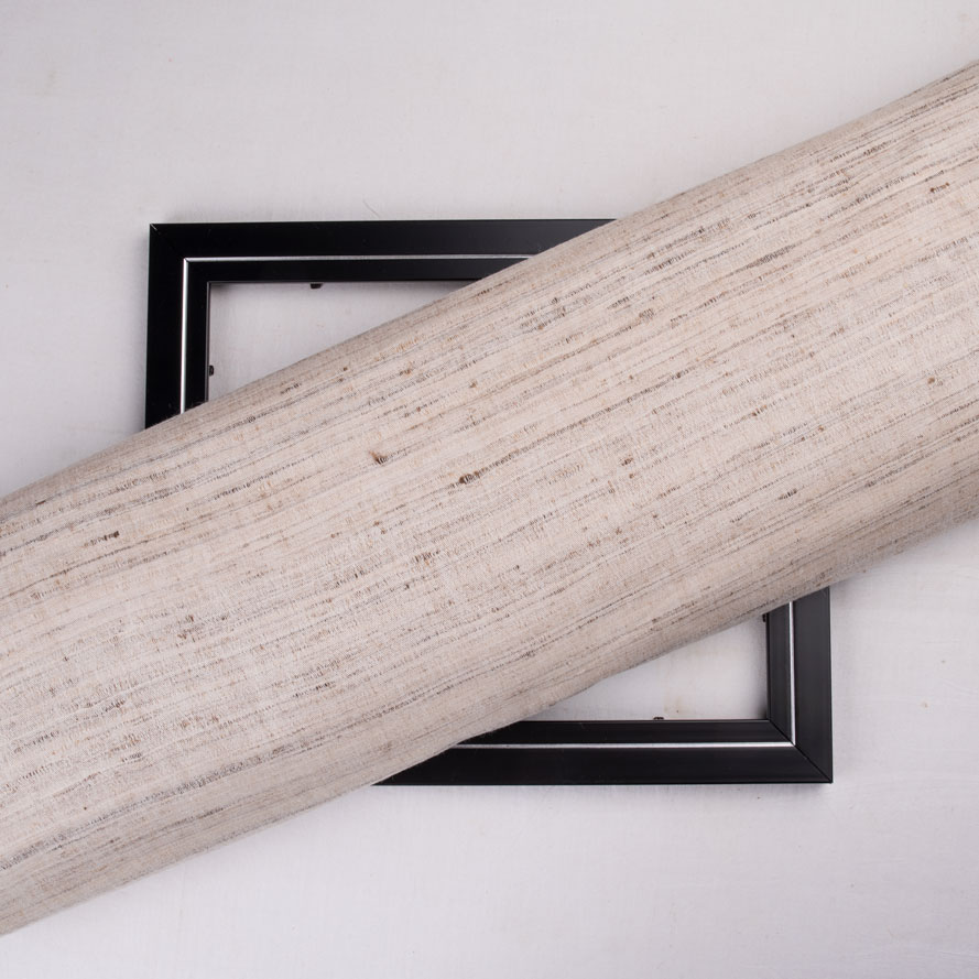 Plain Natural Ketya Silk Cotton Blend 105 GSM Handwoven Fabric