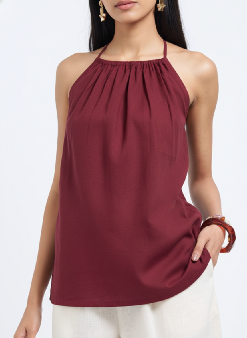 Lose Fit Halter Neck Top