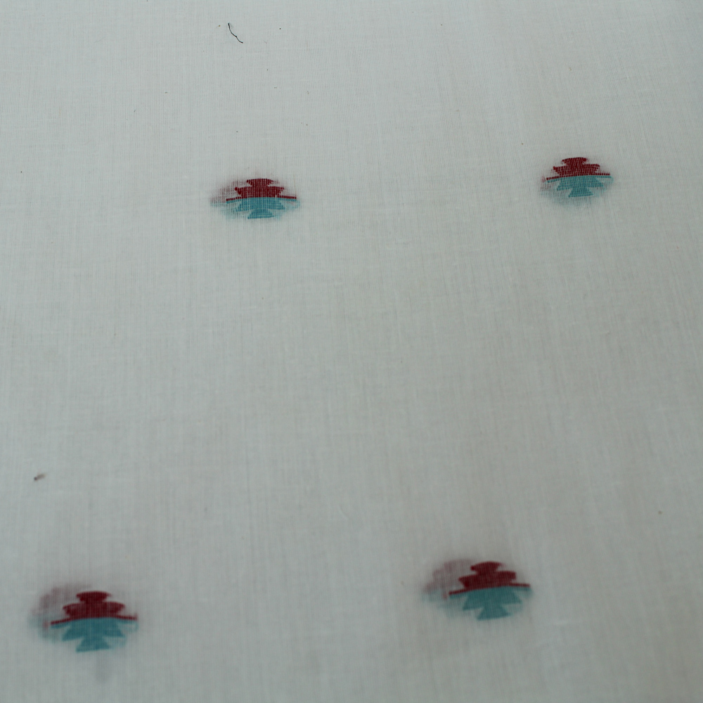 Geometric Cream Jamdani Pure Cotton 55 GSM Fabric 35