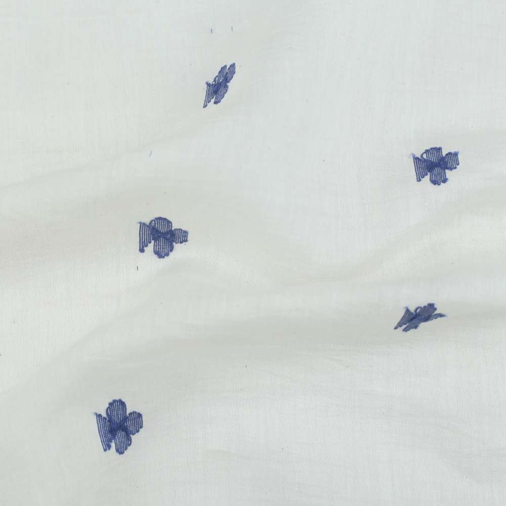 GEOMETRIC CREAM JAMDANI SILK COTTON BLEND 43 GSM FABRIC