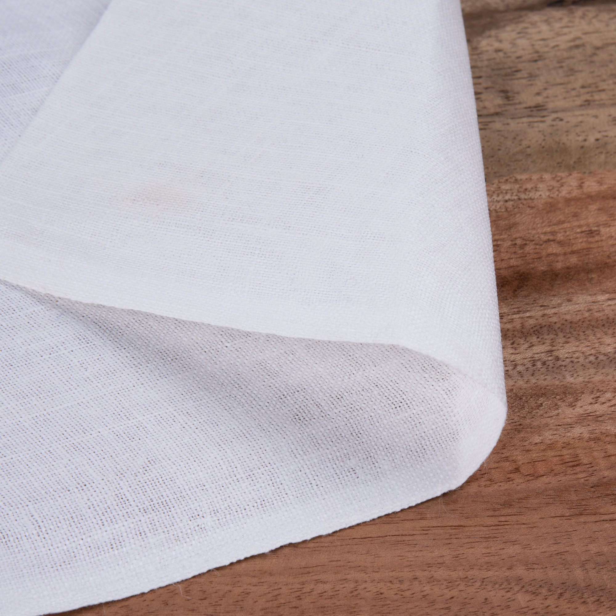 White Handspun & Handwoven 142 GSM Khadi Fabric - Bleached & Dyeable