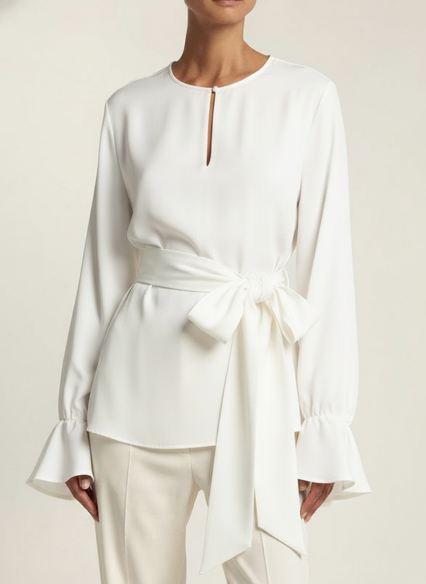 Full Sleeves Gathers & Ties Top