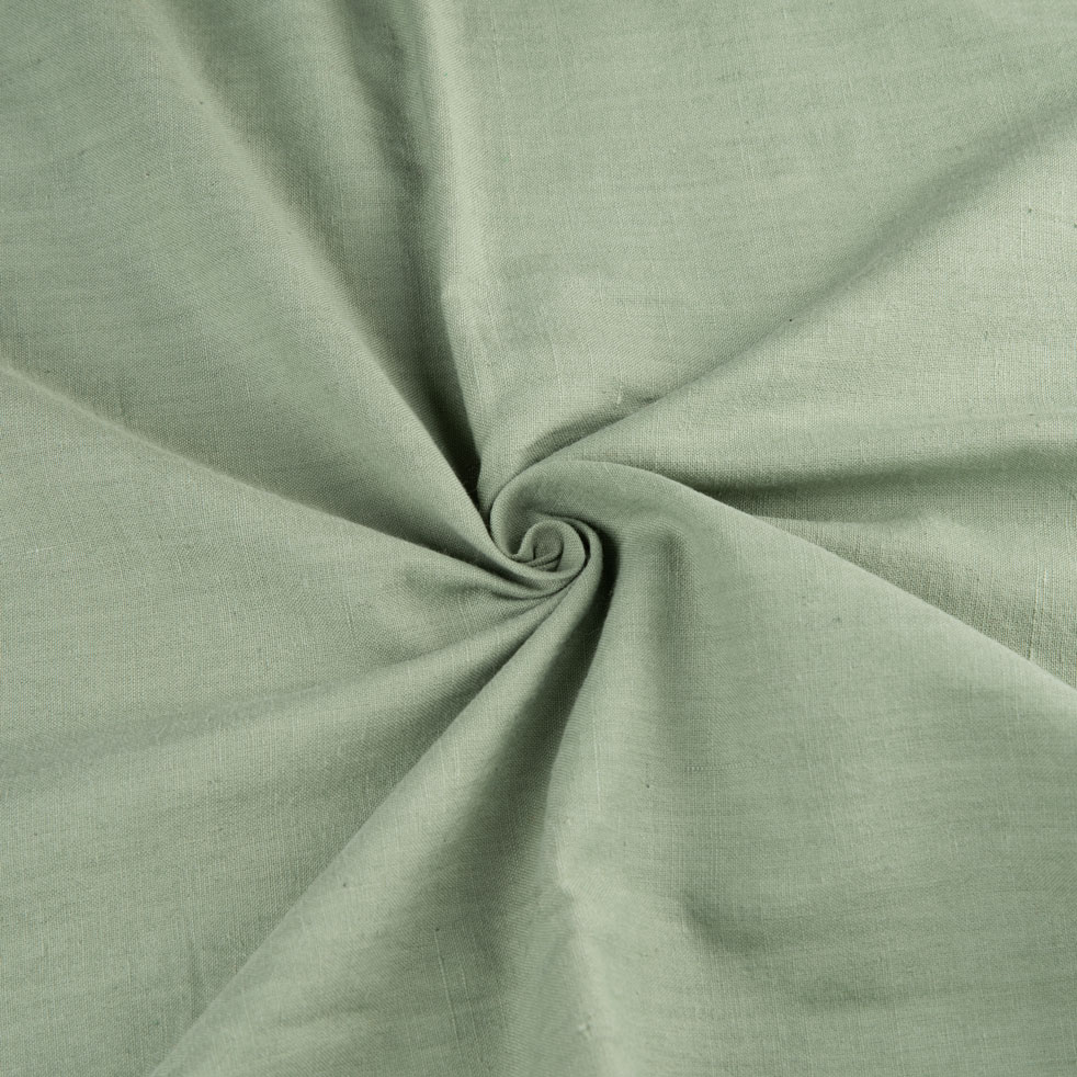 PLAIN LIGHT GREEN NATURAL MULBERRY DYED 115 GSM HANDWOVEN COTTON FABRIC