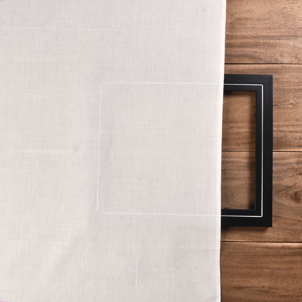 PLAIN off-WHITE BAMBOO & COTTON 105 GSM HANDWOVEN FABRIC