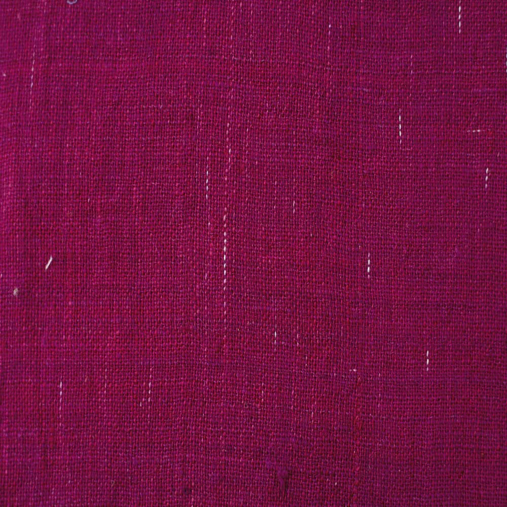 PLAIN PLUM SLUB KHADI 122 GSM FABRIC - HANDSPUN & HANDWOVEN