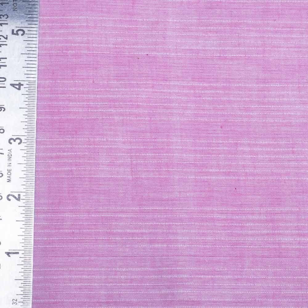 STRIPE PINK PURE COTTON 80 GSM HANDWOVEN FABRIC W19