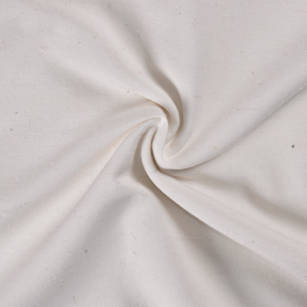 Plain White Hemp, Bamboo & Cotton 115 GSM Handwoven Fabric