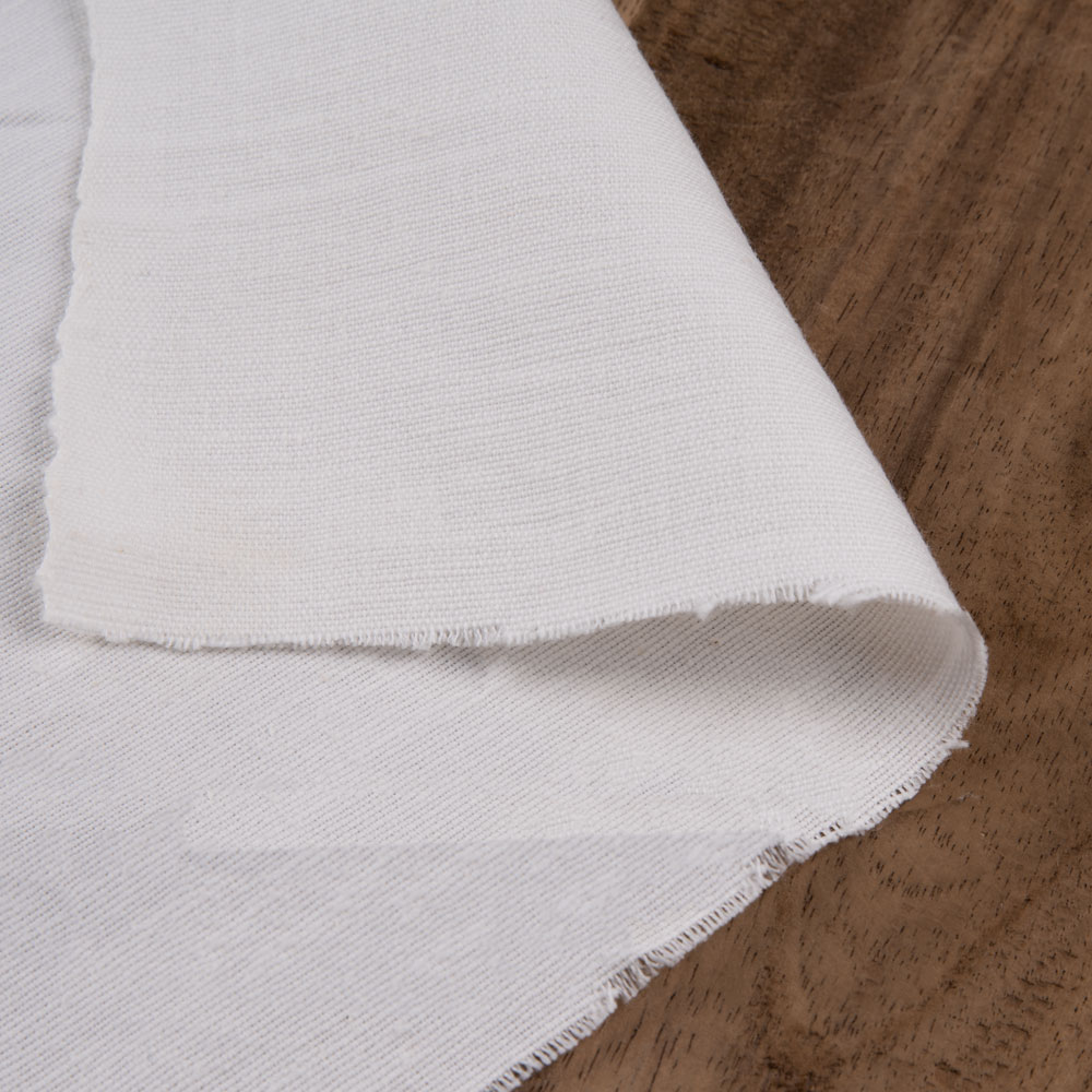 Ready For Dyeing White Khadi cotton fabric, ideal for custom dyeing