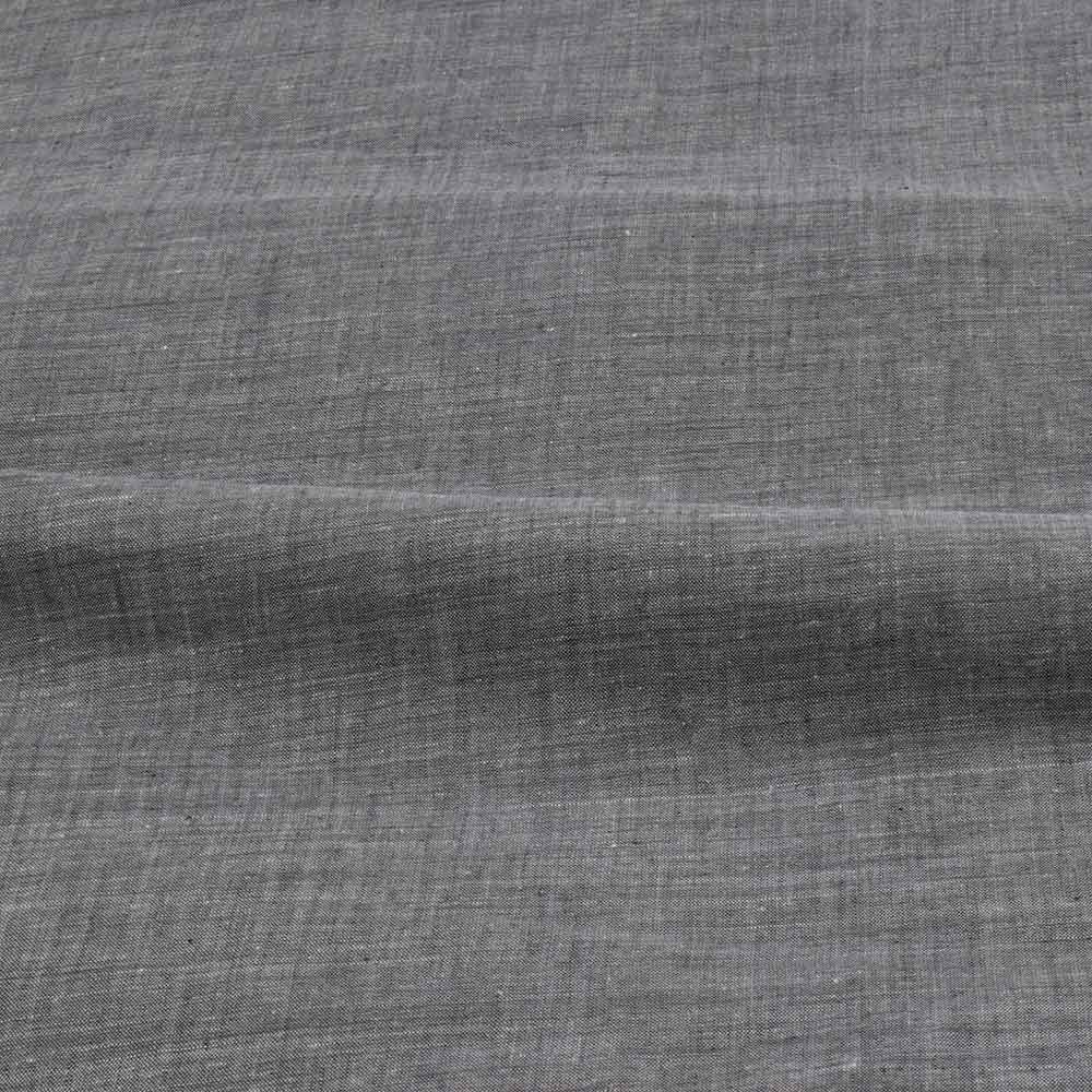 CHAMBRAY GREY KHADI COTTON 75 GSM HANDWOVEN FABRIC