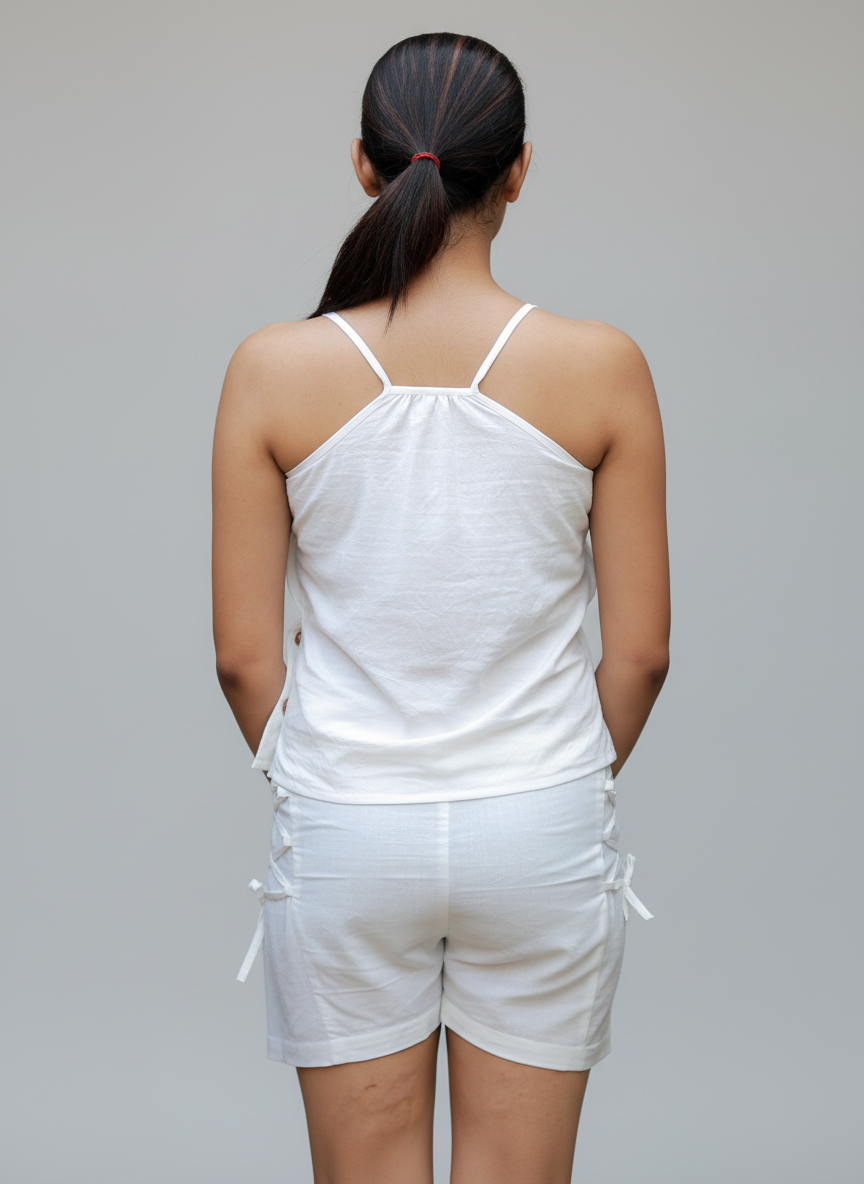 White Shorts & Top Co-ord Set