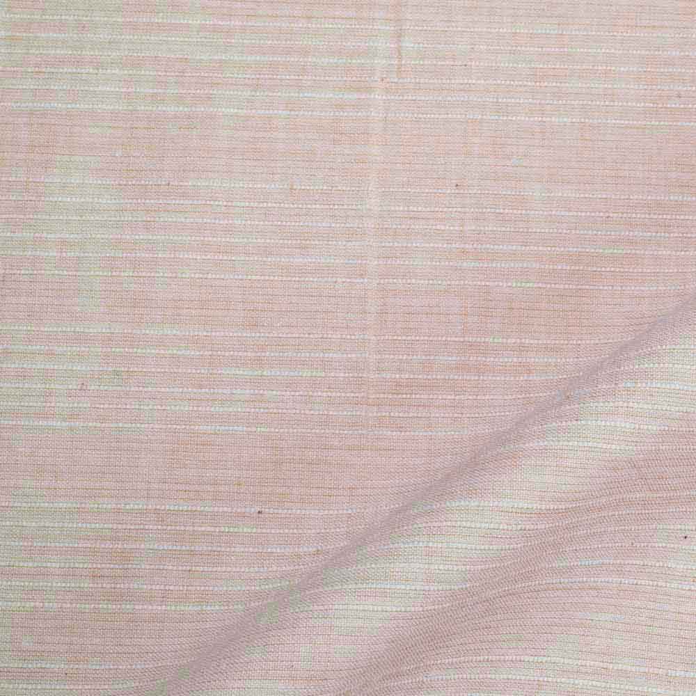 Stripe Light Pink Pure Cotton 80 GSM Handwoven Fabric