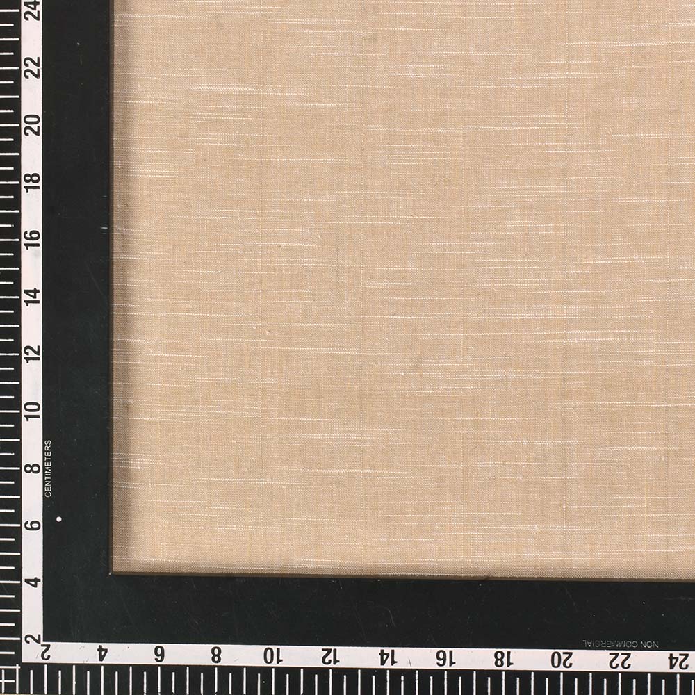 PLAIN BEIGE SLUB PURE COTTON 101 GSM HANDWOVEN FABRIC