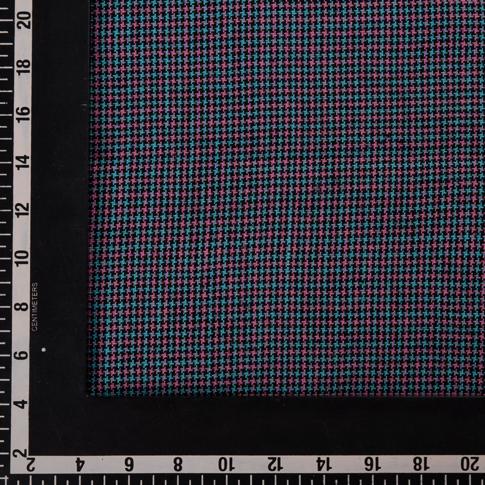 HOUNDSTOOTH CHECK PURE KHADI 181 GSM HANDSPUN & HANDWOVEN FABRIC