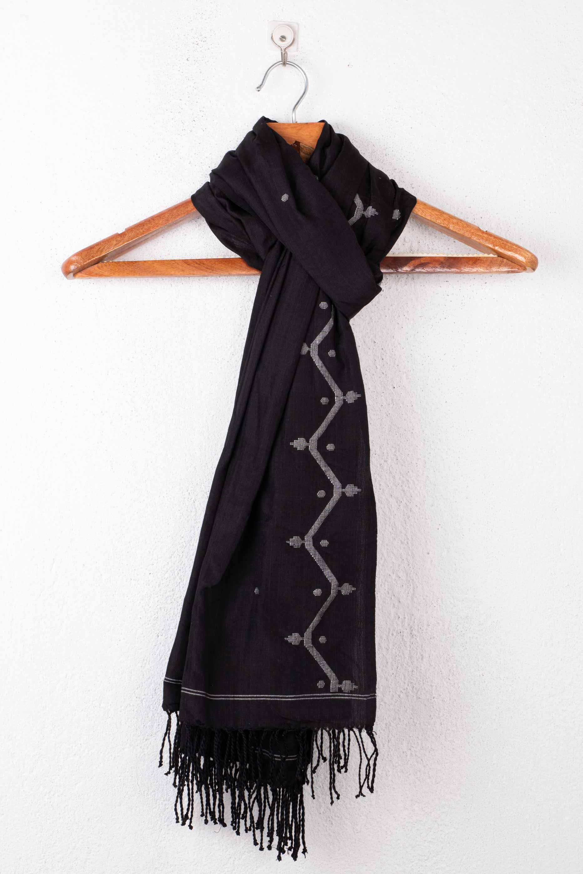 Handwoven Black Scarf