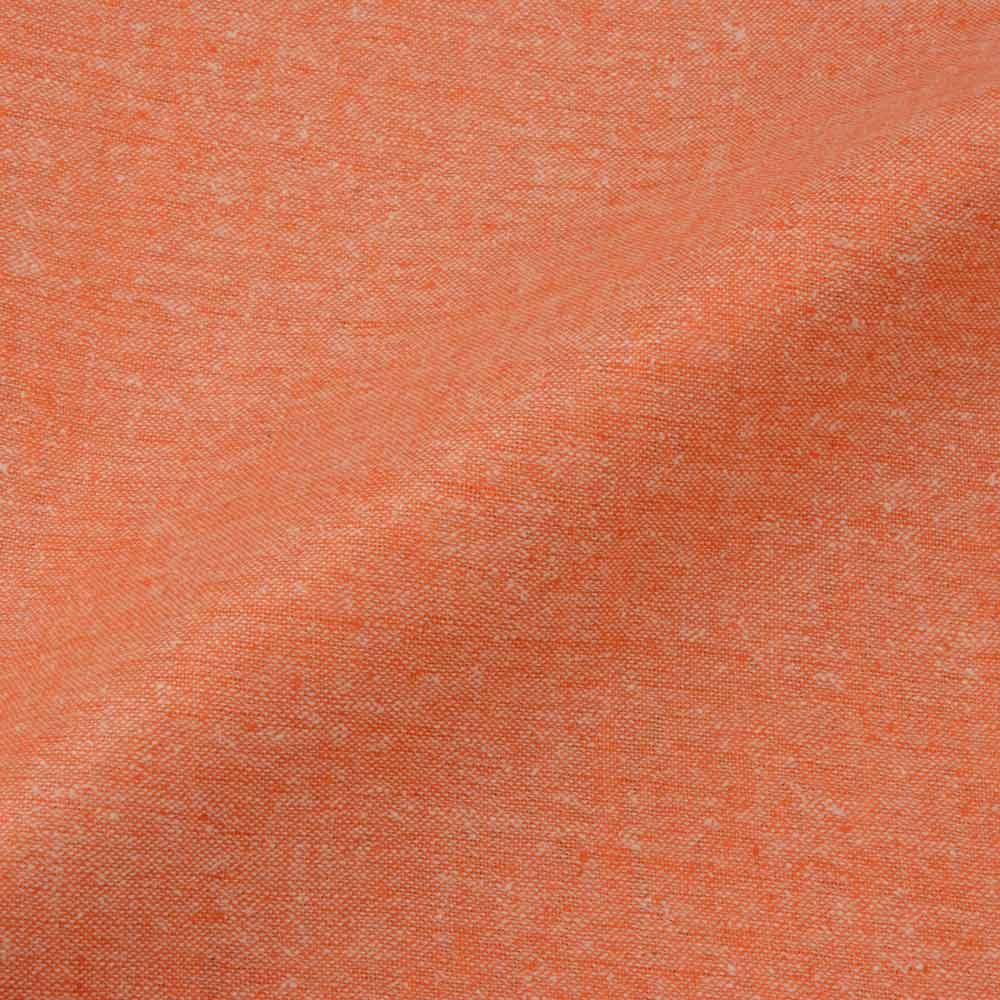 Plain Orange Matka Silk & Khadi Blend 116 GSM Handwoven Fabric