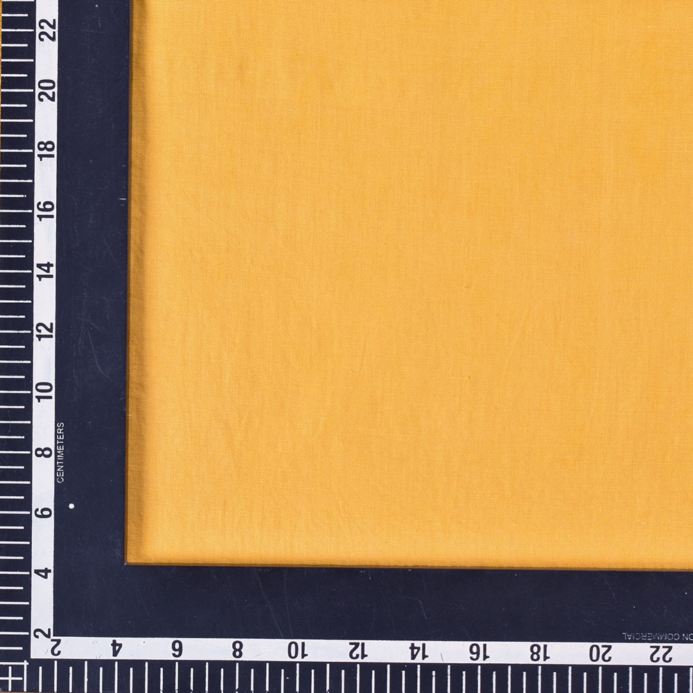 PLAIN YELLOW KHADI COTTON 95 GSM HANDWOVEN FABRIC