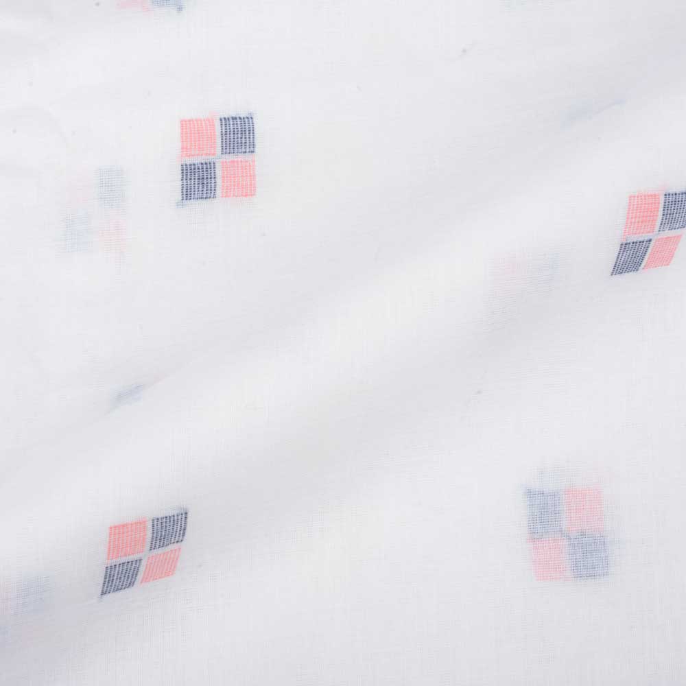 Geometric Creamjamdani Pure Cotton 55 GSM Fabric 151