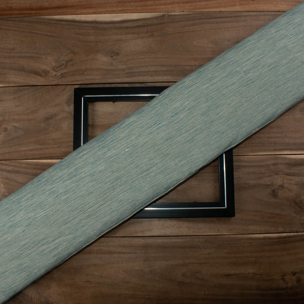 Chambray Green Khadi Cotton 150 GSM Handwoven Fabric