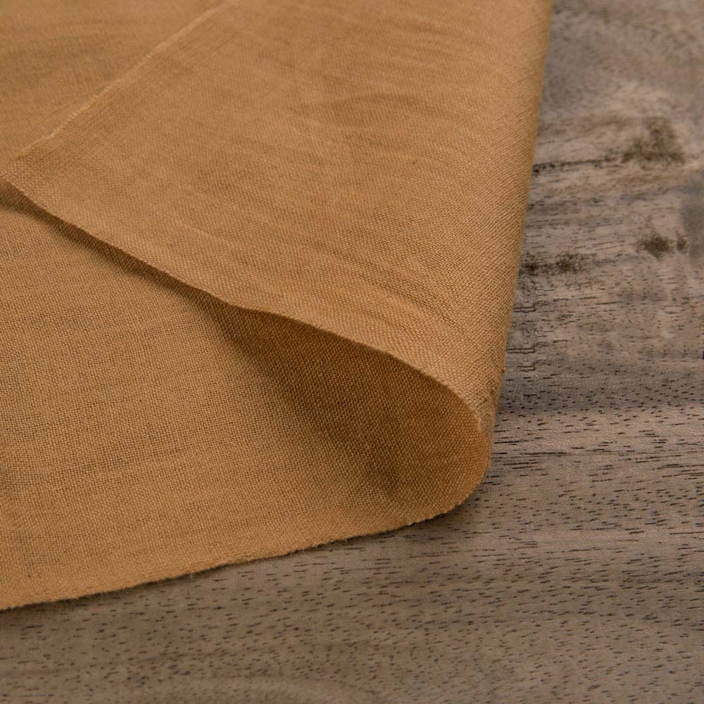 Plain Brown Cotton 92 GSM Handwoven Fabric