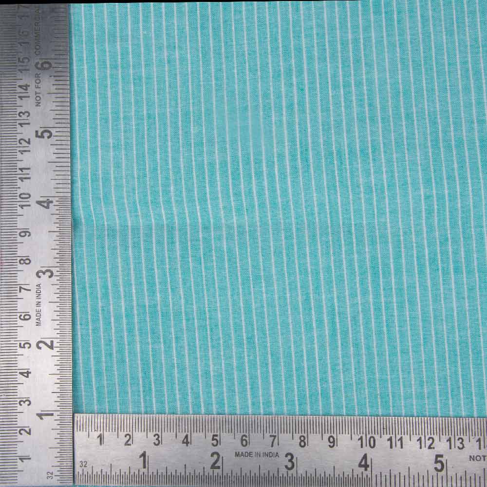 STRIPE BLUE PURE COTTON 70 GSM HANDWOVEN FABRIC