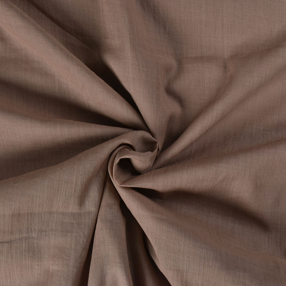 Plain Taupe Khadi Cotton 65 GSM Handwoven Fabric