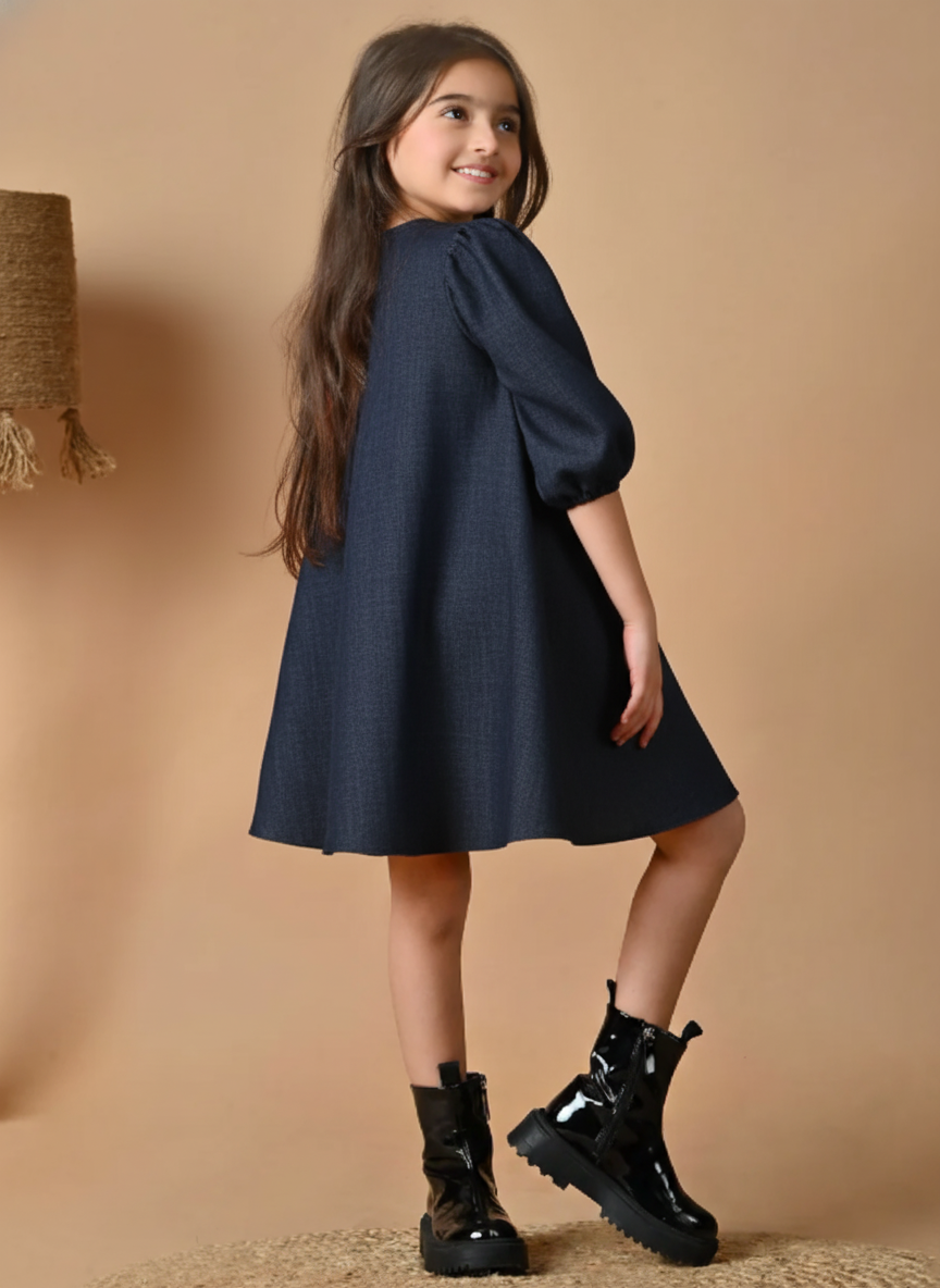 Flared Kids Denim Dress