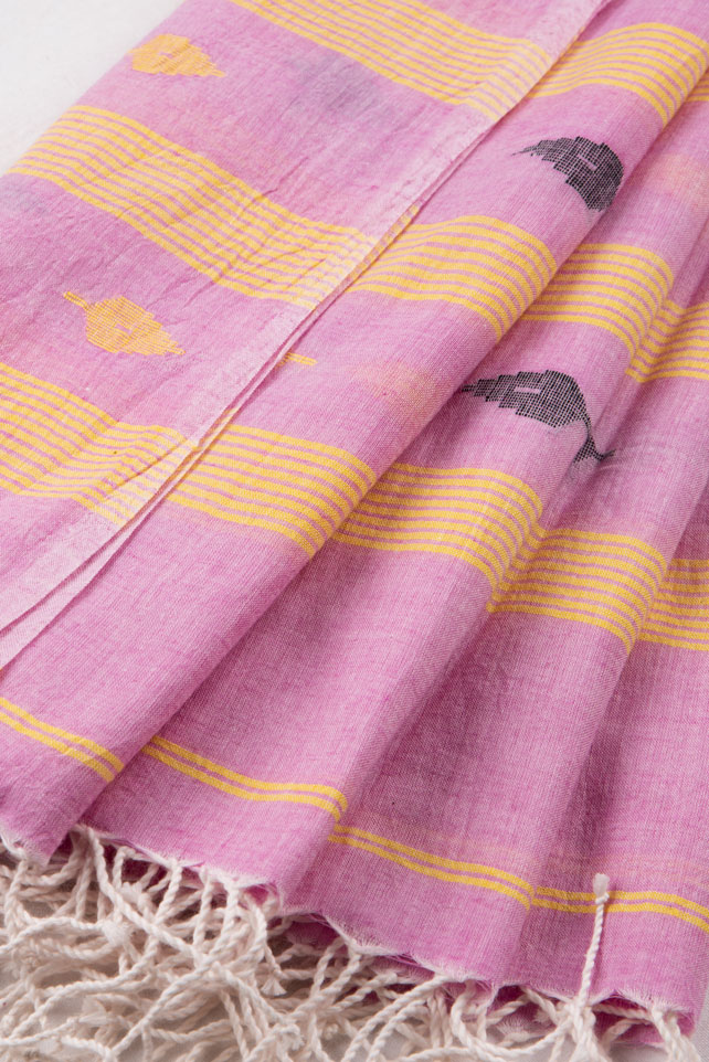 HANDWOVEN PINK SCARF 88