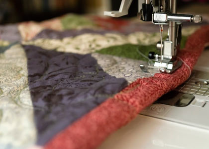 Stitching and making upcycled fabric