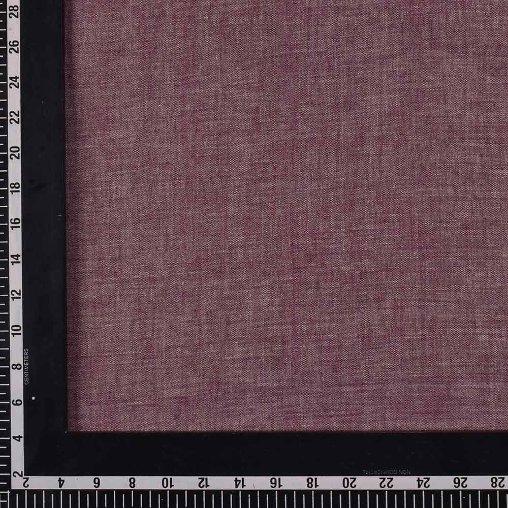 CHAMBRAY DARK PURPLE KHADI COTTON 115 GSM HANDWOVEN FABRIC